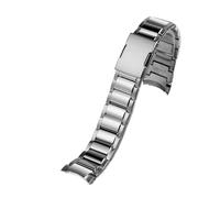 WTNZBAEM Bracelet de montre en acier inoxydable avec boucle déployante solide, compatible les séries Casio EDIFICE EQB500, EQB-500, EQB-501 et EQB-800(Silver)