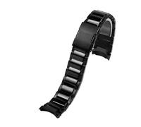 WTNZBAEM Bracelet de montre en acier inoxydable avec boucle déployante solide, compatible les séries Casio EDIFICE EQB500, EQB-500, EQB-501 et EQB-800(Black)