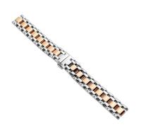WTNZBAEM Bracelet de montre en acier inoxydable compatible avec les bracelets Longines Heart Moon Steel L8.110/111/115. Accessoires(Interspecific rose,17mm)