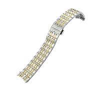 WTNZBAEM Bracelet de montre en acier inoxydable compatible avec les montres Tissot 1853 Carson Series T085, T085207, T085407 et T085410(Silver Gold)