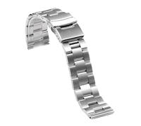 WTNZBAEM Bracelet de montre en acier inoxydable massif à extrémité plate, compatible avec les bracelets boucle déployante Tissot, 18 mm, 20, 22, 24, universel, for hommes(Silver Flat end,18mm)