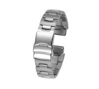 WTNZBAEM Bracelet de montre en acier inoxydable massif compatible avec les montres Casio PRG-260/270/550 PRW-3500/2500/5100, compatible avec la série PROTREK, bracelet de 18 mm(Silver)