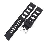 WTNZBAEM Bracelet de montre en caoutchouc 20 mm 22 Orange Bleu Noir Femmes Hommes silicone souple étanche avec boucle polie(Black,20mm)