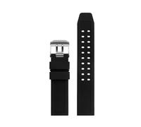 WTNZBAEM Bracelet de montre en caoutchouc 22 mm 23, étanche, sport, compatible avec la boucle Luminox, bracelet gel silice, ceinture for homme, noir(Black silver buckle,23mm)