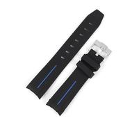 WTNZBAEM Bracelet de montre en caoutchouc et silicone, extrémité incurvée, 20 mm, compatible avec les bracelets MoonSwatch, étanche, for hommes et femmes, accessoires de montre de sport et de plongée(