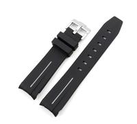 WTNZBAEM Bracelet de montre en caoutchouc et silicone, extrémité incurvée, 20 mm, compatible avec les bracelets MoonSwatch, étanche, for hommes et femmes, accessoires de montre de sport et de plongée(
