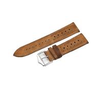 WTNZBAEM Bracelet de montre en cuir 18 mm, 20 mm, 22 mm, 24 mm, étanche, poreux, respirant, sport, for hommes et femmes(Orange yellow,22mm)