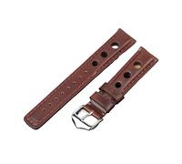 WTNZBAEM Bracelet de montre en cuir 18 mm, 20 mm, 22 mm, 24 mm, style vintage, trois trous, à queue plate, for hommes et femmes(Wine red,18mm)