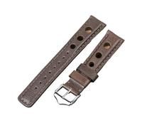 WTNZBAEM Bracelet de montre en cuir 18 mm, 20 mm, 22 mm, 24 mm, style vintage, trois trous, à queue plate, for hommes et femmes(Coffee,18mm)