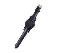 WTNZBAEM Bracelet de montre en cuir ciré à l'huile 18 mm, 19 mm, 20 mm, 21 mm, 22 mm, bleu, avec accessoires de montre en cuir mat faits main(Black,22mm)