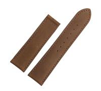 WTNZBAEM Bracelet de montre en cuir compatible avec Hamilton Kaqi Field Aviation Oris Omega, chaîne de montre à boucle déployante givrée, 20 mm, 22 mm(Brown-No buckle,22mm)