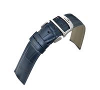 WTNZBAEM Bracelet de montre en cuir compatible avec les montres Longines Jaeger-LeCoultre Series, noir et marron(Coal Black,22MM_NO BUCKLE)