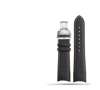 WTNZBAEM Bracelet de montre en cuir compatible avec Tissot T035 for homme, série 1853 T035627 T035617 T035407, boucle ardillon 22 mm, 23 mm, 24 mm(B-black silver,23mm)