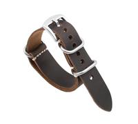 WTNZBAEM Bracelet de montre en cuir Crazy Horse 20 mm, 22 mm, 24 mm, vintage, marron café, compatible avec les bracelets de montre for hommes et femmes.(Dark coffee-S buckle,22mm)