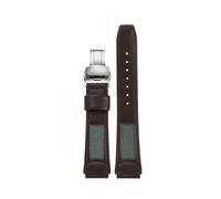 WTNZBAEM Bracelet de montre en cuir de vachette marron 18 mm compatible avec Casio AE-1200 AE1200/1300 W-216 F-108 91 W-218H(Brown-silver B)