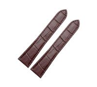 WTNZBAEM Bracelet de montre en cuir noir, bleu et marron, 16 mm, 18 mm, 20 mm, avec boucle déployante, compatible avec Cartier Solo Blue Ballon(Brown-no buckle,16mm)