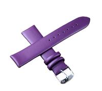 WTNZBAEM Bracelet de montre en cuir souple et personnalisé, étanche, avec boucle argentée, 8 mm, 10 mm, 18 mm, 20 mm, 22 mm, 24 mm, for hommes et femmes(Purple,14mm)