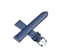 WTNZBAEM Bracelet de montre en cuir souple et personnalisé, étanche, avec boucle argentée, 8 mm, 10 mm, 18 mm, 20 mm, 22 mm, 24 mm, for hommes et femmes(Blue,12mm)