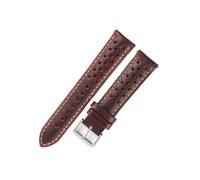 WTNZBAEM Bracelet de montre en cuir souple huilé et ciré fait main for homme, 18 mm, 19 mm, 20 mm, 21 mm, étanche, poreux, respirant, à dégagement rapide(Red,20mm)