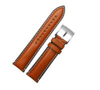 WTNZBAEM Bracelet de montre en cuir véritable à dégagement rapide, compatible avec les modèles Fossil FTW1114 4016ME3110 FS5436 (24, 20 et 22 mm)(Brown silver clasp,20mm)