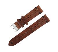 WTNZBAEM Bracelet de montre en cuir vintage 18 mm, 20 mm, 22 mm, 24 mm, fait main, accessoire de remplacement marron(Red brown bk-wire,20mm)
