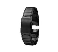 WTNZBAEM Bracelet de montre en métal for homme, compatible avec Casio EFR-303DB/EFR-303L, extrémité incurvée, acier inoxydable, 22 mm, boucle déployante(Black)