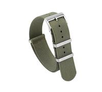 WTNZBAEM Bracelet de montre en nylon côtelé de 20 mm et 22 mm for homme, accessoire de rechange, boucle en acier inoxydable, compatible avec les bracelets Tudor(Green,20mm)