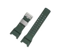 WTNZBAEM Bracelet de montre en résine compatible avec Casio GShock, la troisième génération du Big Mud King GWG-B1000, bracelet à anneau acier dédié(Green-silver)