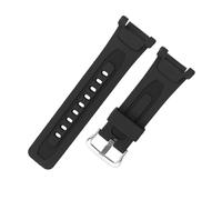 WTNZBAEM Bracelet de montre en résine et silicone, compatible avec Casio Protrek Series PRG-240/prg40 PAG40, bracelet étanche for sports plein air(Black-silver pin)