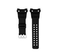 WTNZBAEM Bracelet de montre en résine silicone spécial compatible avec les montres Casio G-Shock Navigation Master 5371 GWN-1000B/GWN-1000, bracelet sport caoutchouc(Black- Silver pin)