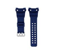 WTNZBAEM Bracelet de montre en résine silicone spécial compatible avec les montres Casio G-Shock Navigation Master 5371 GWN-1000B/GWN-1000, bracelet sport caoutchouc(Blue- Silver pin)