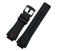WTNZBAEM Bracelet de montre en silicone compatible avec la série Casio G-Shock GST-B200 et GST-B200D for hommes, accessoires de chaîne, bracelet en résine et silicone étanche(Black red black)