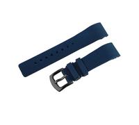 WTNZBAEM Bracelet de montre en silicone étanche et respirant, compatible avec Cartier Santos Sandoz 100, for hommes et femmes, texture fine de 20 à 23 mm(Blue-BK-K2,23mm)