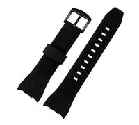 WTNZBAEM Bracelet de montre en silicone noir 26 mm compatible avec Seiko VELATURA/SRH 006 013 SPC007J1 SNAE17, bracelet sport caoutchouc for homme, accessoires(B Black black)