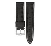 WTNZBAEM Bracelet de montre en silicone respirant 20 mm 22 mm compatible avec Casio Swordfish MDV-106 MDV-107 MTP1374, bracelet de sport étanche en caoutchouc Seiko PROSPEX(Coal Black,24mm)