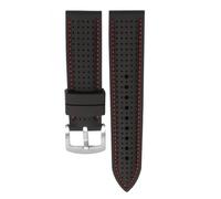 WTNZBAEM Bracelet de montre en silicone respirant 20 mm 22 mm compatible avec Casio Swordfish MDV-106 MDV-107 MTP1374, bracelet de sport étanche en caoutchouc Seiko PROSPEX(White Black,24mm)