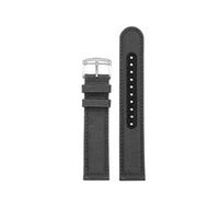 WTNZBAEM Bracelet de montre en toile nylon compatible avec les modèles Citizen FF Series Pilot CA4500/4503/4505, IWC Mark 18, Hamilton Kaki Field, 20 mm, 21 mm, 22 mm(Gray-silver A,20mm)