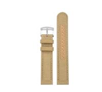 WTNZBAEM Bracelet de montre en toile nylon compatible avec les modèles Citizen FF Series Pilot CA4500/4503/4505, IWC Mark 18, Hamilton Kaki Field, 20 mm, 21 mm, 22 mm(Khaki-silver A,21mm)