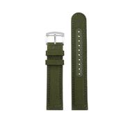 WTNZBAEM Bracelet de montre en toile nylon compatible avec les modèles Citizen FF Series Pilot CA4500/4503/4505, IWC Mark 18, Hamilton Kaki Field, 20 mm, 21 mm, 22 mm(Army green-silver A,20mm)
