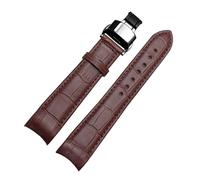 WTNZBAEM Bracelet de montre for homme à extrémité incurvée, compatible avec Citizen BL9002-37 05A BT0001-12E 01A, en cuir avec boucle papillon, 20, 21 et 22 mm(Beige,20mm)