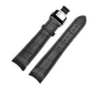 WTNZBAEM Bracelet de montre for homme à extrémité incurvée, compatible avec Citizen BL9002-37 05A BT0001-12E 01A, en cuir avec boucle papillon, 20, 21 et 22 mm(Black Gray,21mm)