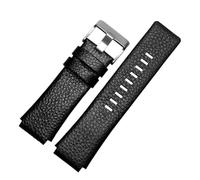 WTNZBAEM Bracelet de montre for homme compatible avec les bracelets Diesel DZ1089, DZ1123 et DZ1132, bracelet convexe remplacement, 30 x 22 mm, noir(Black silver,30mm-20mm)
