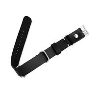 WTNZBAEM Bracelet de montre long 20 mm 22 mm, vintage, noir, café, marron, cuir, avec rivets, trois anneaux, accessoires de montre(Black,22mm)