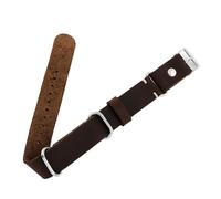 WTNZBAEM Bracelet de montre long 20 mm 22 mm, vintage, noir, café, marron, cuir, avec rivets, trois anneaux, accessoires de montre(Coffee,20mm)