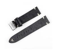WTNZBAEM Bracelet de montre rétro en cuir 18 mm, 20 mm, 22 mm, 24 mm, boucle ardillon en acier inoxydable, remplacement de bracelet de montre(H-Black,22mm)