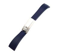 WTNZBAEM Bracelet de montre universel en TPU, 20 mm et 21 mm, compatible avec Rolex Water Ghost Sub Diving Oyster, boucle droite(Blue,20mm)