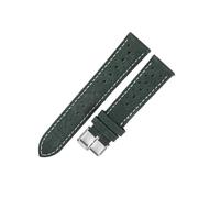 WTNZBAEM Bracelet de montre vintage en cuir Crazy Horse, 18 mm, 19 mm, 20 mm, 21 mm, 22 mm, 24 mm, étanche, poreux et respirant(Blue-White Line,24mm)