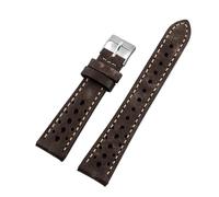 WTNZBAEM Bracelet de montre vintage en cuir de vachette fait main, première couche, 18, 19, 20, 21, 22 mm, for hommes et femmes, respirant(Dark coffee,19mm)