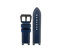 WTNZBAEM Bracelet de montre vintage en cuir vachette compatible avec les montres G-Shock Casio GST-B100/S130/S110/S120/W130L/W100/210/W300 for homme(Blue black)