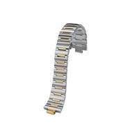 WTNZBAEM Bracelet en acier inoxydable à interface convexe, compatible avec Versace GRECA VE7G00123 VE7G00223/420, bracelet étanche(Silver to gold)